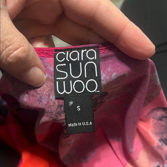 Clara Sun Woo scoop neck 3/4 sleeve top - Picture 6 of 7